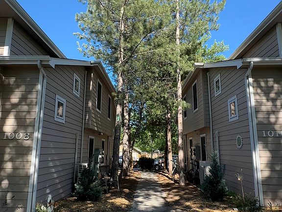 Mature trees and landscaped walkways give Remington Place a peaceful atmosphere near campus.