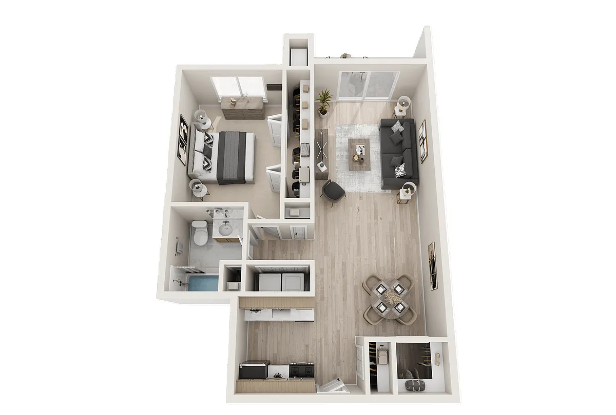Floor plan Prentiss Pointe - 1G