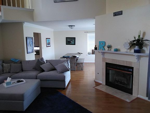 view from living room to dining