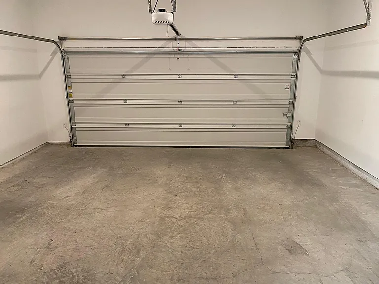 spacious 2 car garage