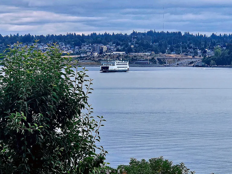 Views of the ferry coming and going from Point Defiance