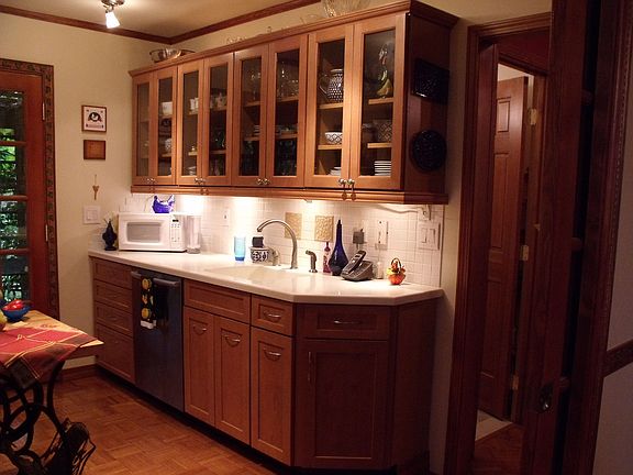 Kitchen with Corian & Butcher Block Counters