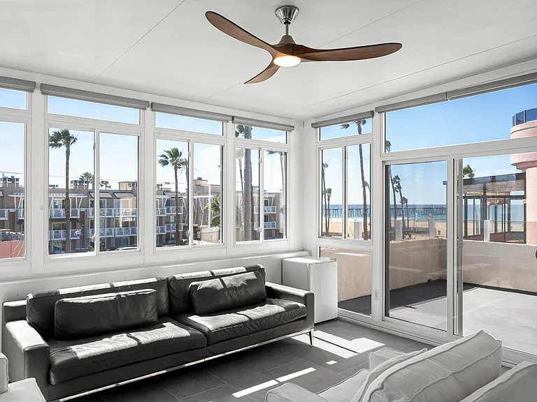 California room off main ocean view deck overlooked by the kitchen