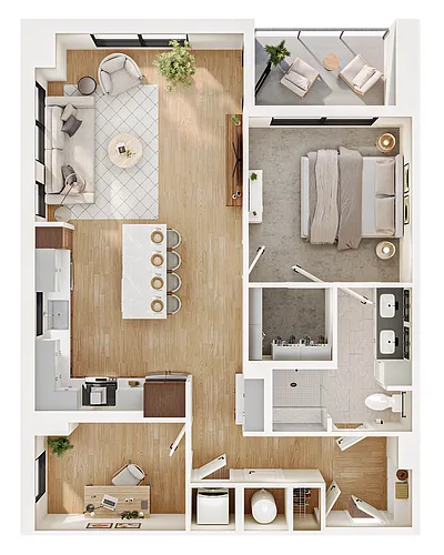 Floor plan A4 Upgraded - Den