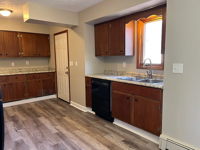 Kitchen with door to deck