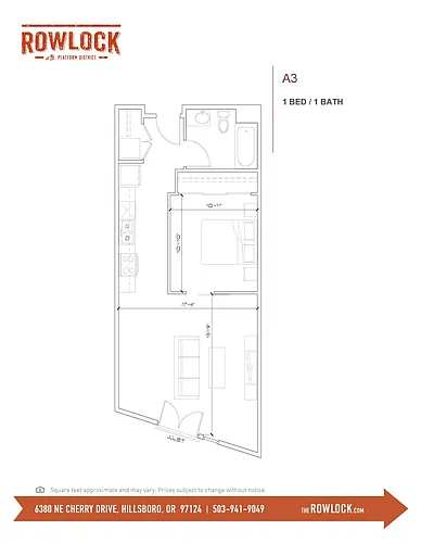 Floor plan Rowlock - 1x1 U3