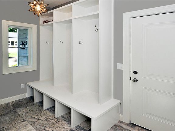 Mudroom lockers off garage