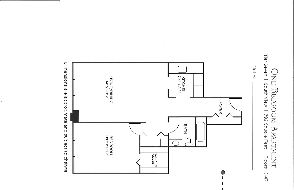 Floor plan 1 Bedroom