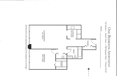 Floor plan 1 Bedroom