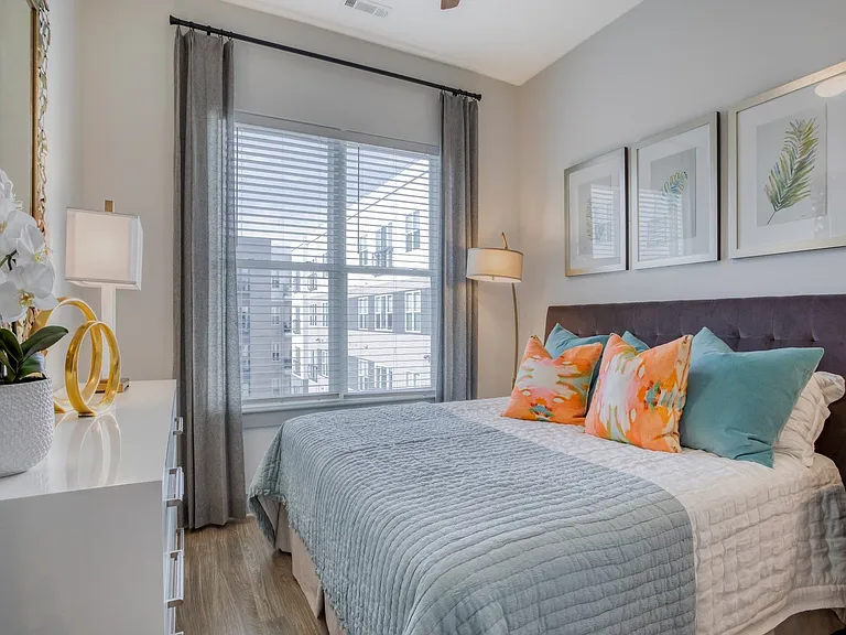 Large windows provide abundant natural light
