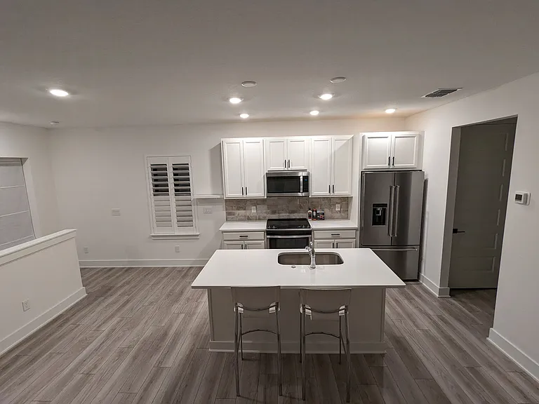 Main Space facing Kitchen and Large Island