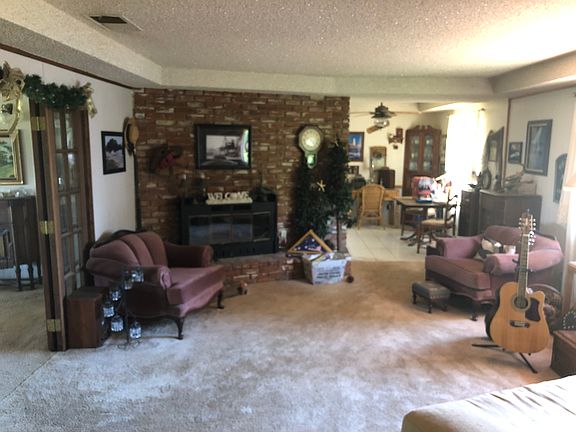 Living room with on dining a