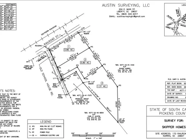 LOT 3 Old School House Rd, Pt Of 170 Railroad Saint Street Liberty, SC 29657