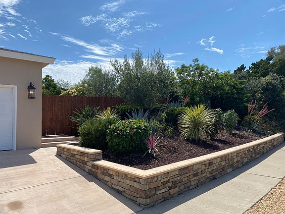 Driveway and side planter