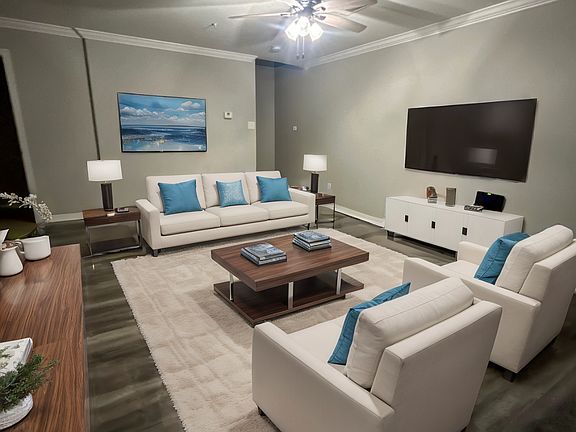 As you enter your home you living room area.