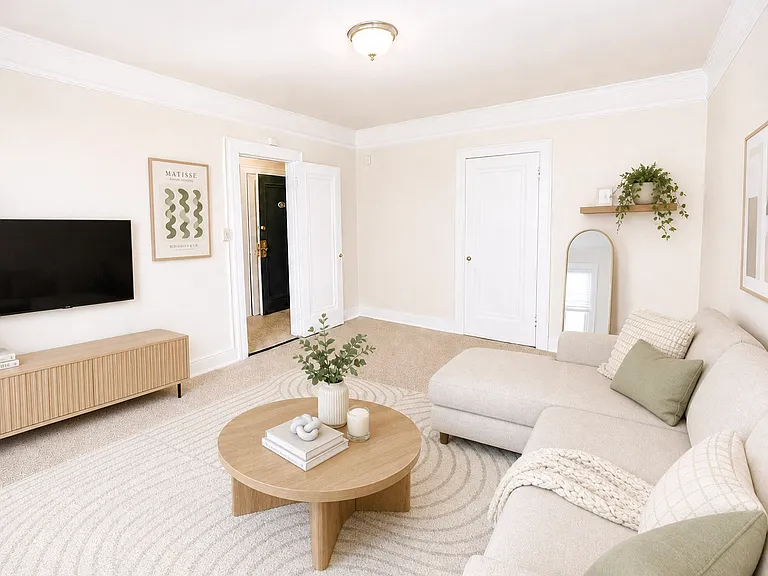 Garden-Level 1-Bedroom (Staged Living Room)