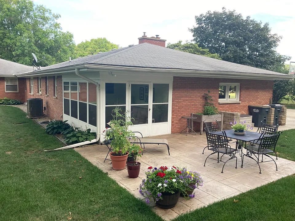 Outdoor patio off the screen porch