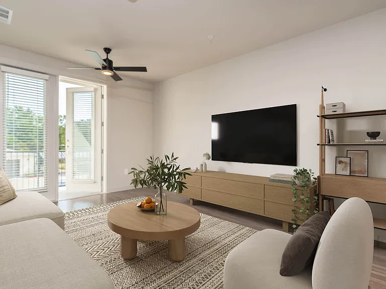 Living Room with Balcony and Hard Surface Flooring