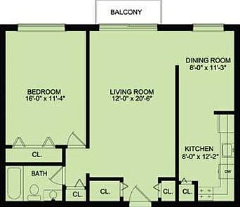 One bedroom deluxe apartment = 900 sq feet