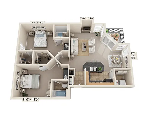 Floor plan Plan B2B