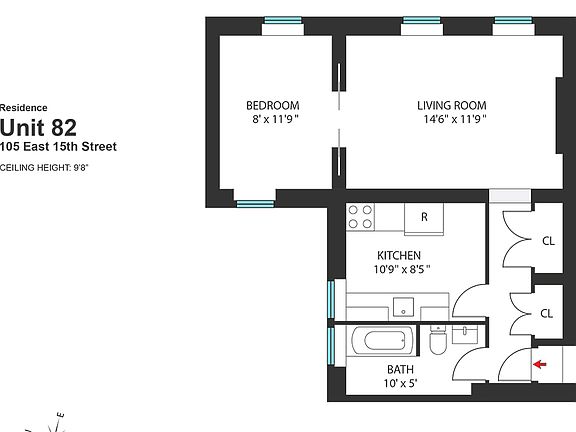 2nd image of 105 E 15th St APT 82