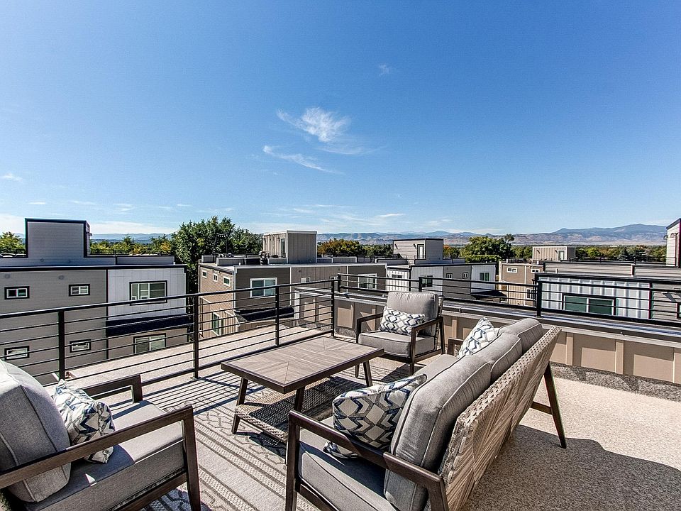 Rooftop terrace facing west