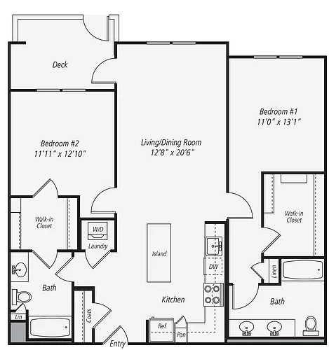 Floor plan B2-155-157
