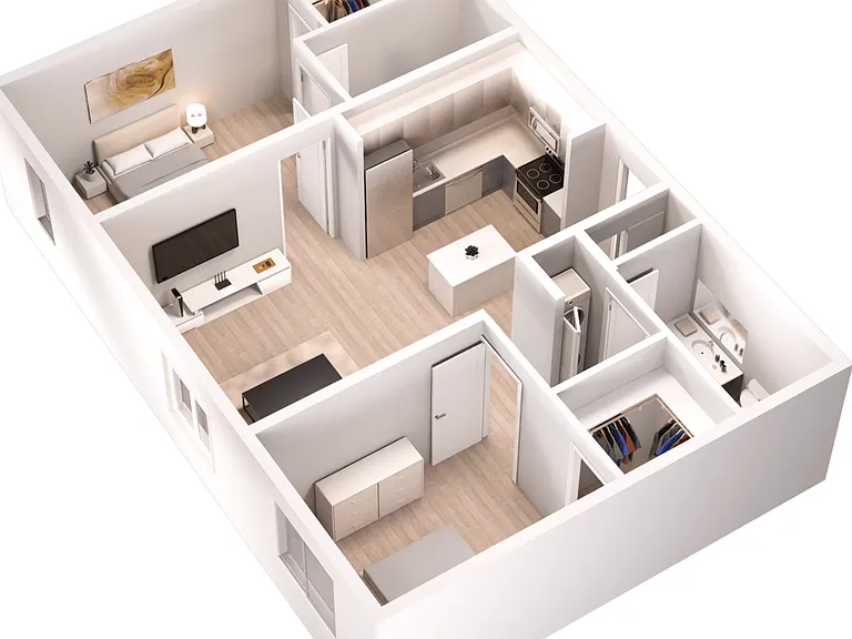 2 Bedroom 2 Bathroom at The Edison 2 Bedroom 2 Bathroom at The Edison