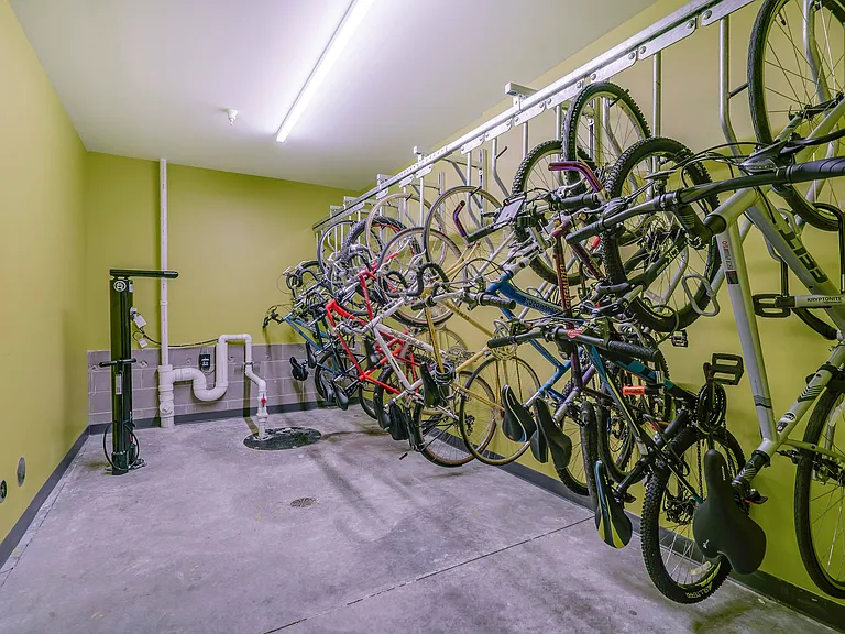 Residents love our heated, indoor bike storage with racks.
