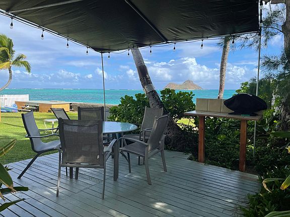 Covered BBQ deck