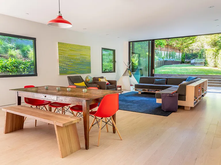 Living room off kitchen