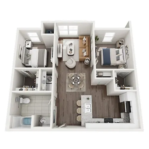 Floor plan Two Bedroom