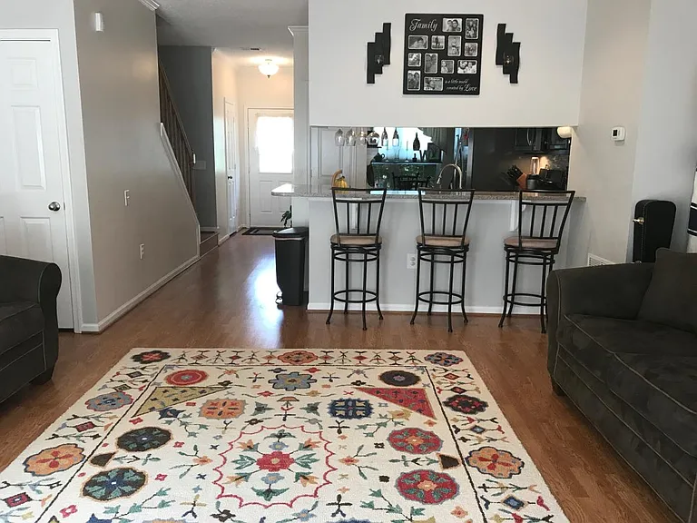 Living Room into Kitchen