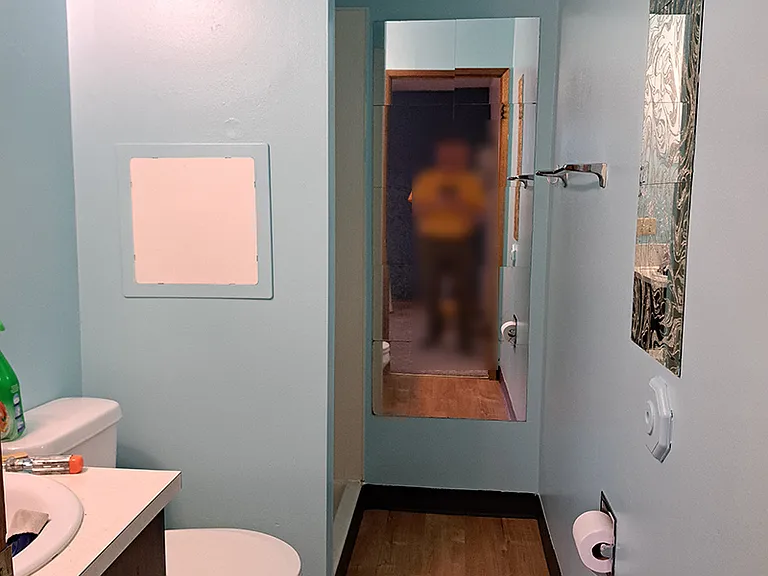 Freshly Painted Master Bathroom