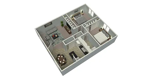Floor plan 2 Bed 1 Bath