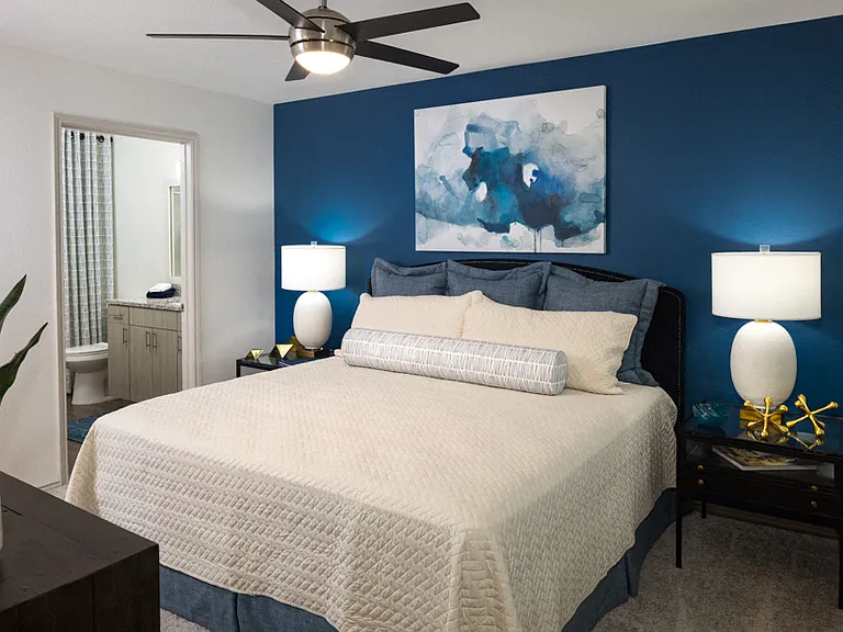 Spacious bedrooms with plush carpeting