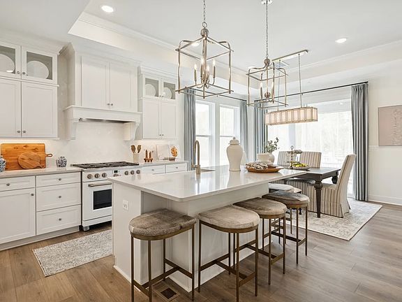 Kitchen with pendant lighting