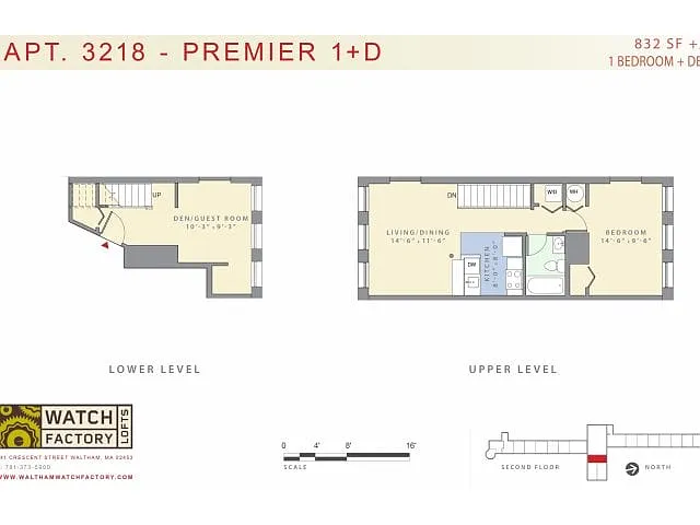 Floor plan Premier 1 + Den