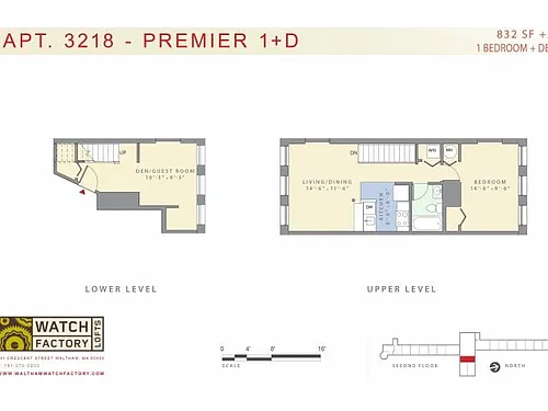 Floor plan Premier 1 + Den