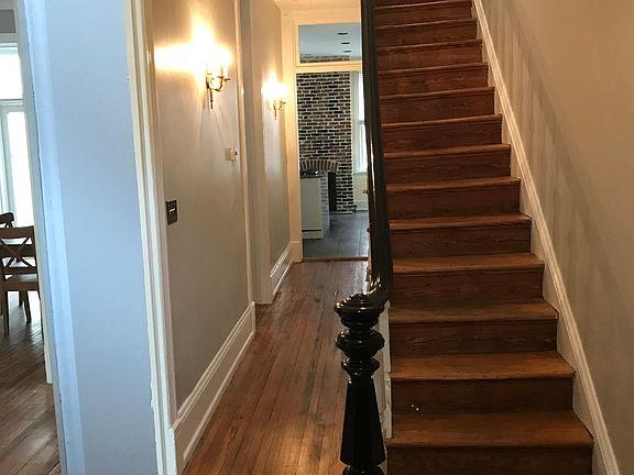 Entryway with view up the interior steps