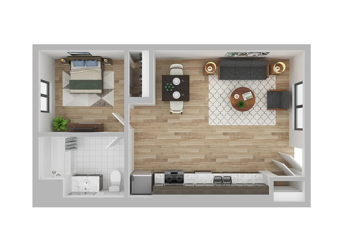 Floor plan One Bed