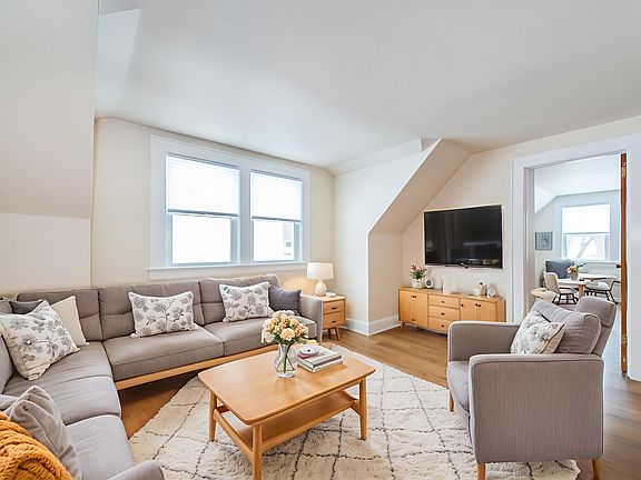 Virtually staged living room