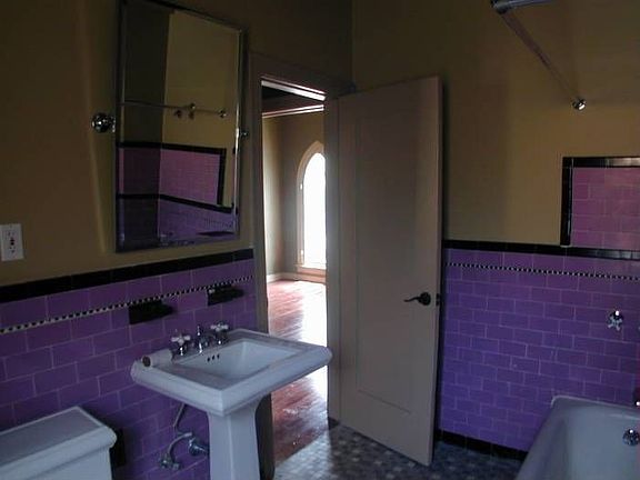 Purple Deco Tiled Bath