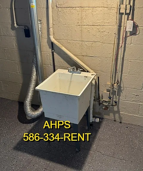 Basement Laundry Tub and hook ups for washer and dryer