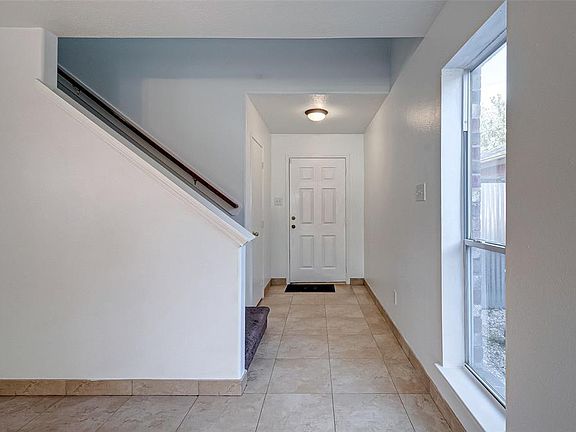Your front door faces West and has a coat closet in the entry.