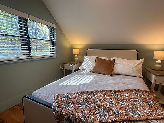 Loft bed, set up as a full, but big enough for a queen/king bed!