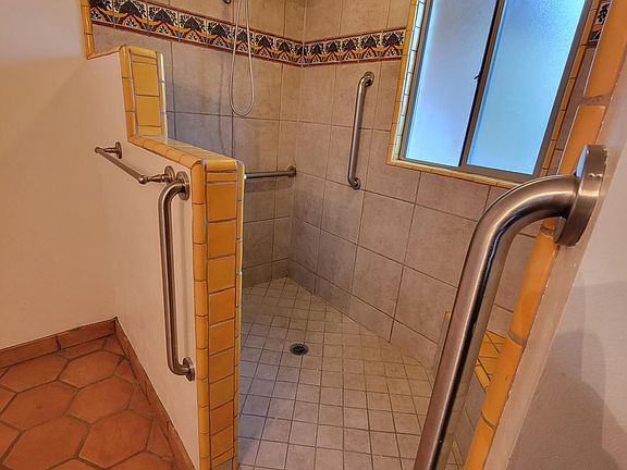 Awesome huge walk in shower!