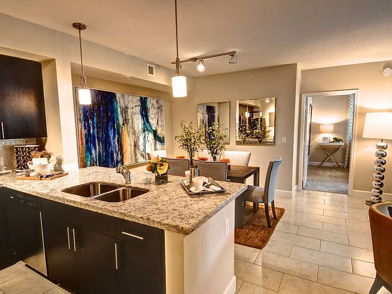 Ceramic Tile Flooring in Living Area