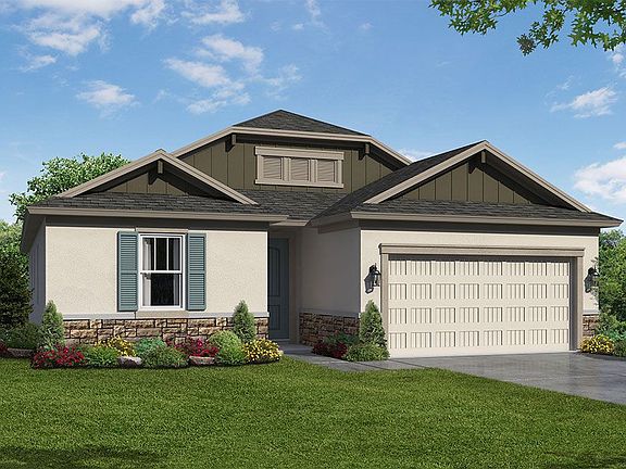 Sanibel floor plan craftsman exterior elevation rendering William Ryan Homes Tampa