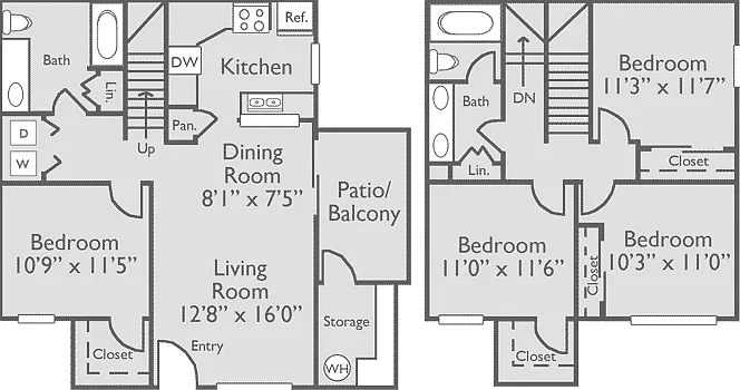 4 Bed, 2 Bath (60% Income Restricted) 4 Bed, 2 Bath (60% Income Restricted)